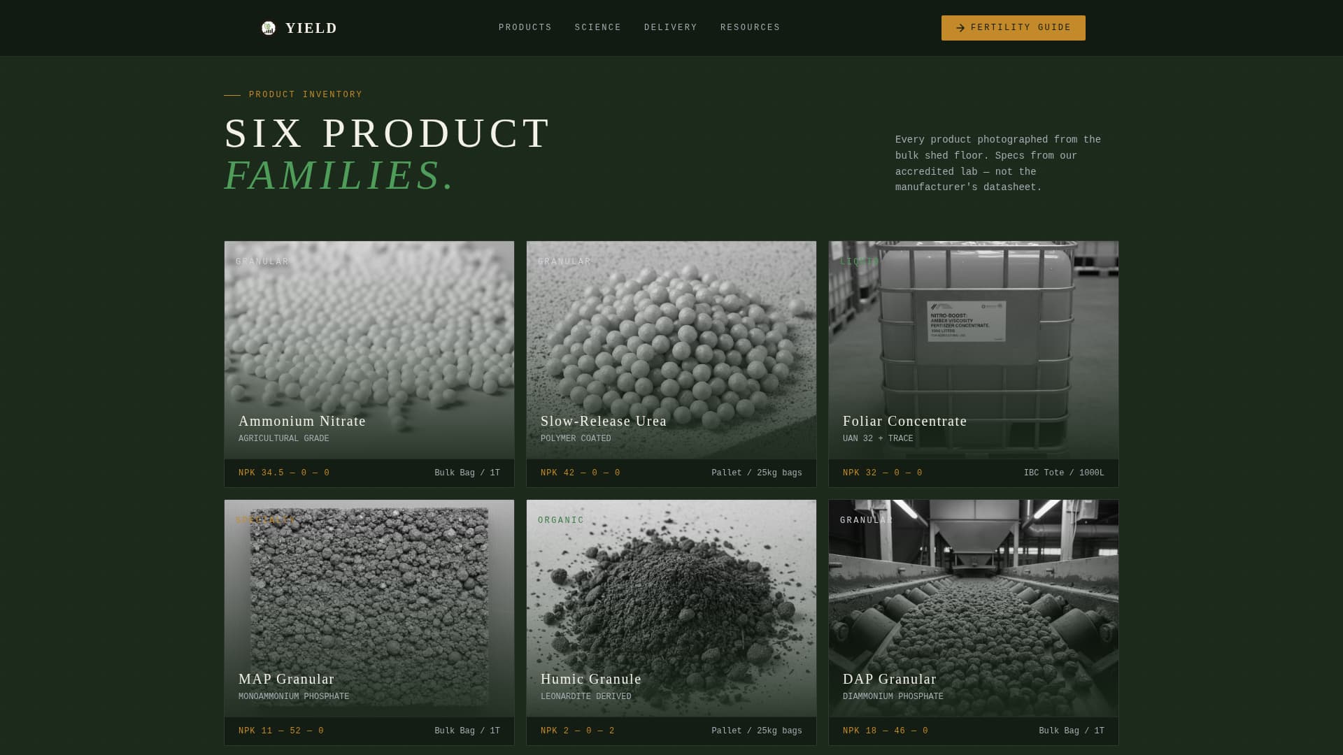 Agricultural Equipment & Supply Cost Calculator Website Template