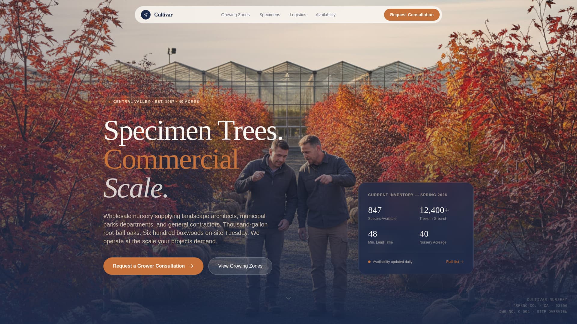 Nursery & Plant Farm Professional Website Template