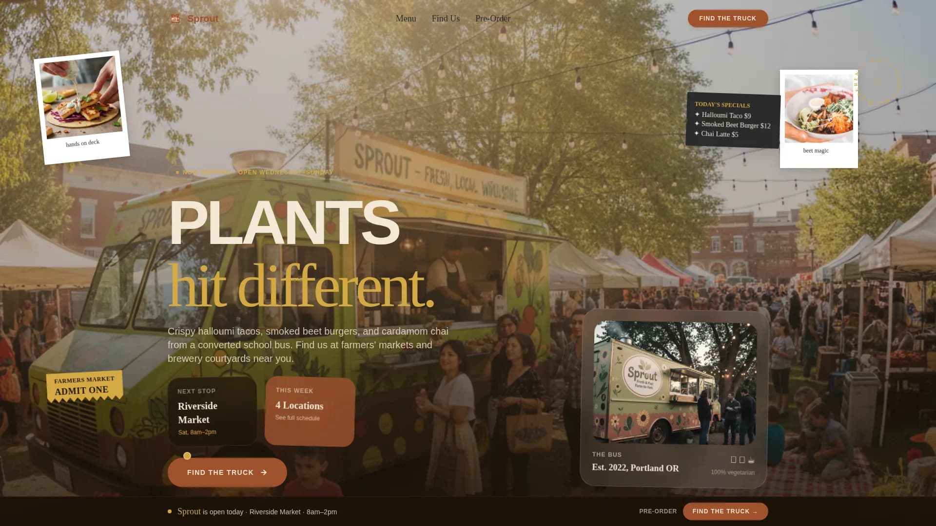 Sprout — Signature Vegetarian Caterer Landing Page Template