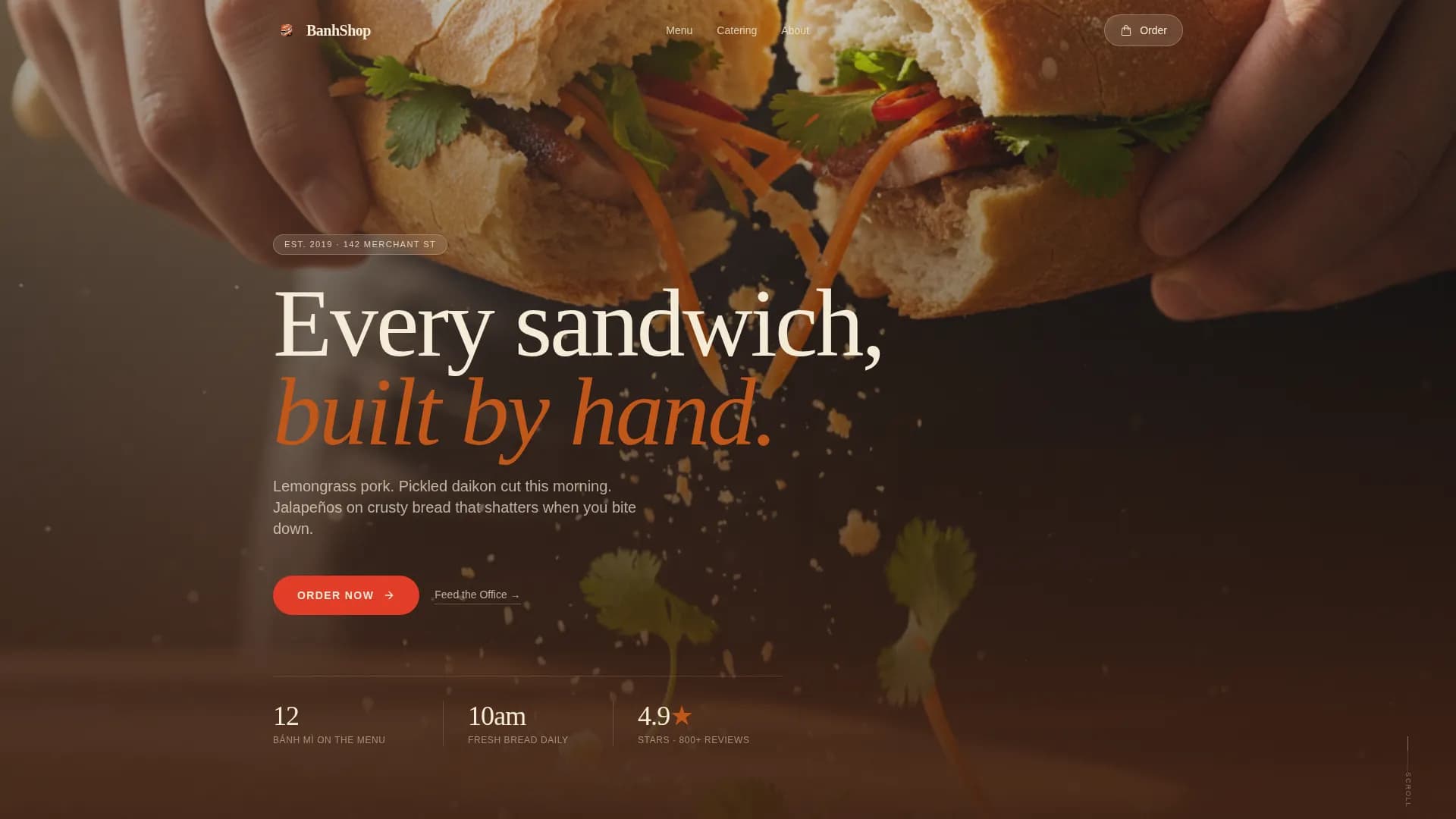 Bánh - Haute Craft Vietnamese Sandwich Shop Landing Page Template