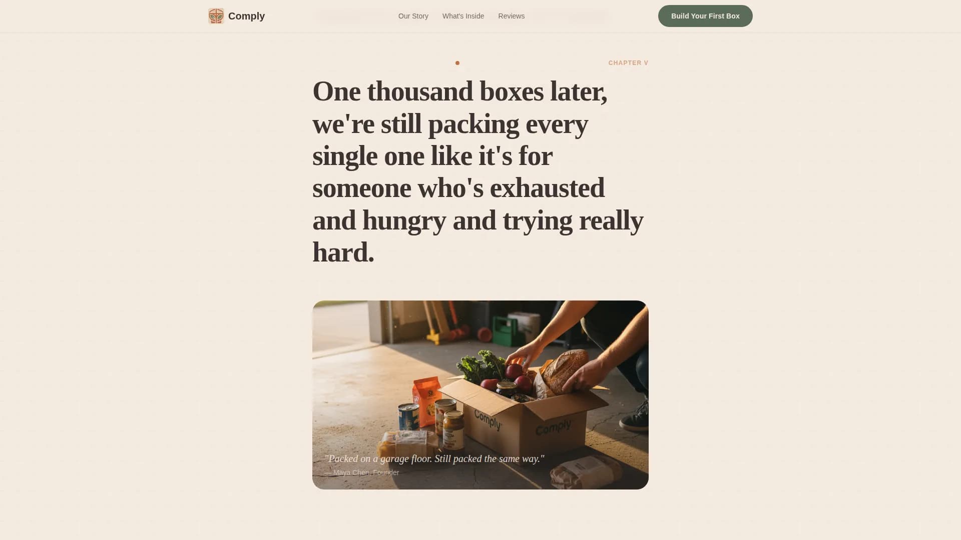 Comply — Whole30 Grocery Delivery Landing Page Template