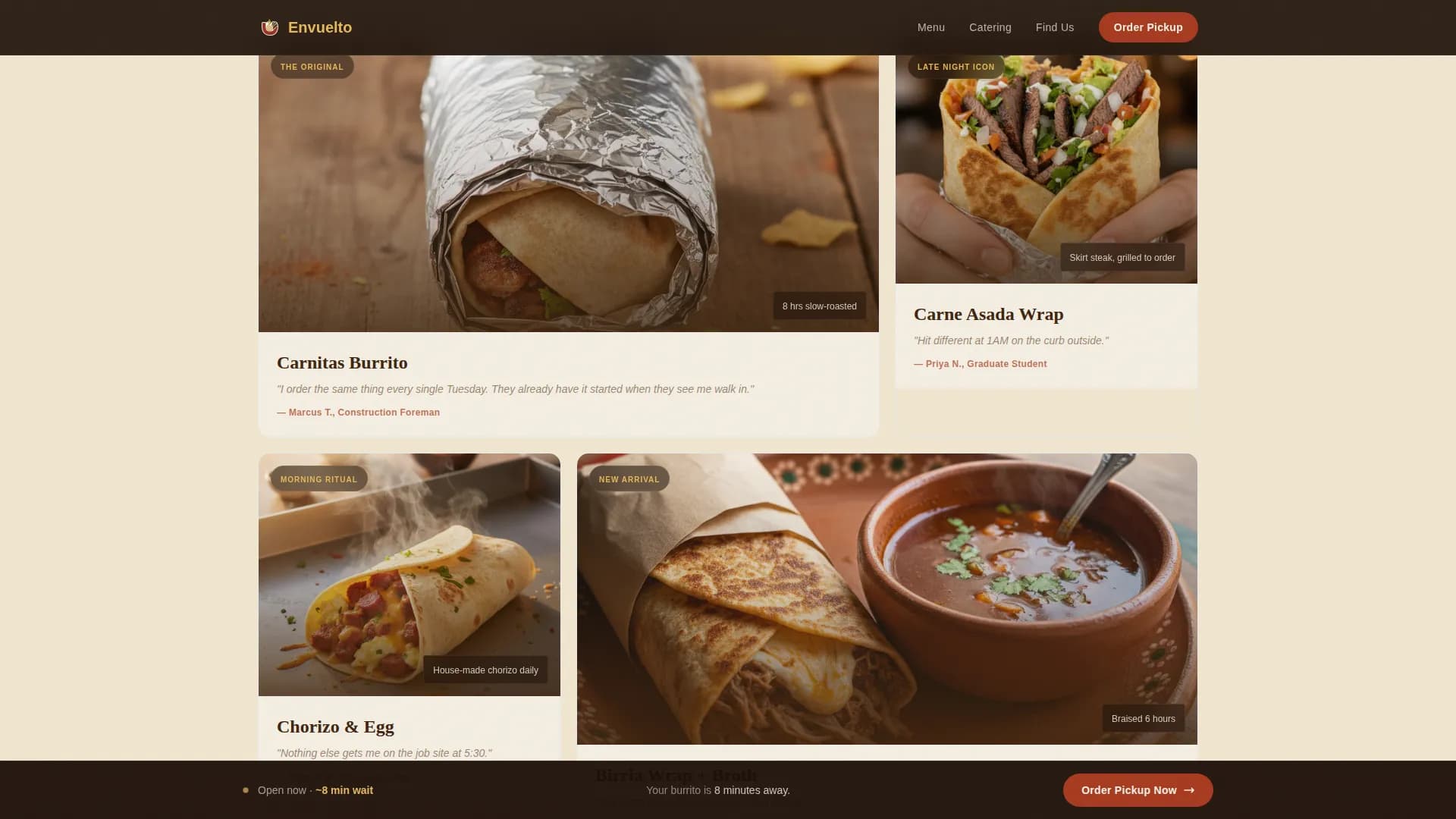 Regional & Specialty Restaurant Professional Website Template