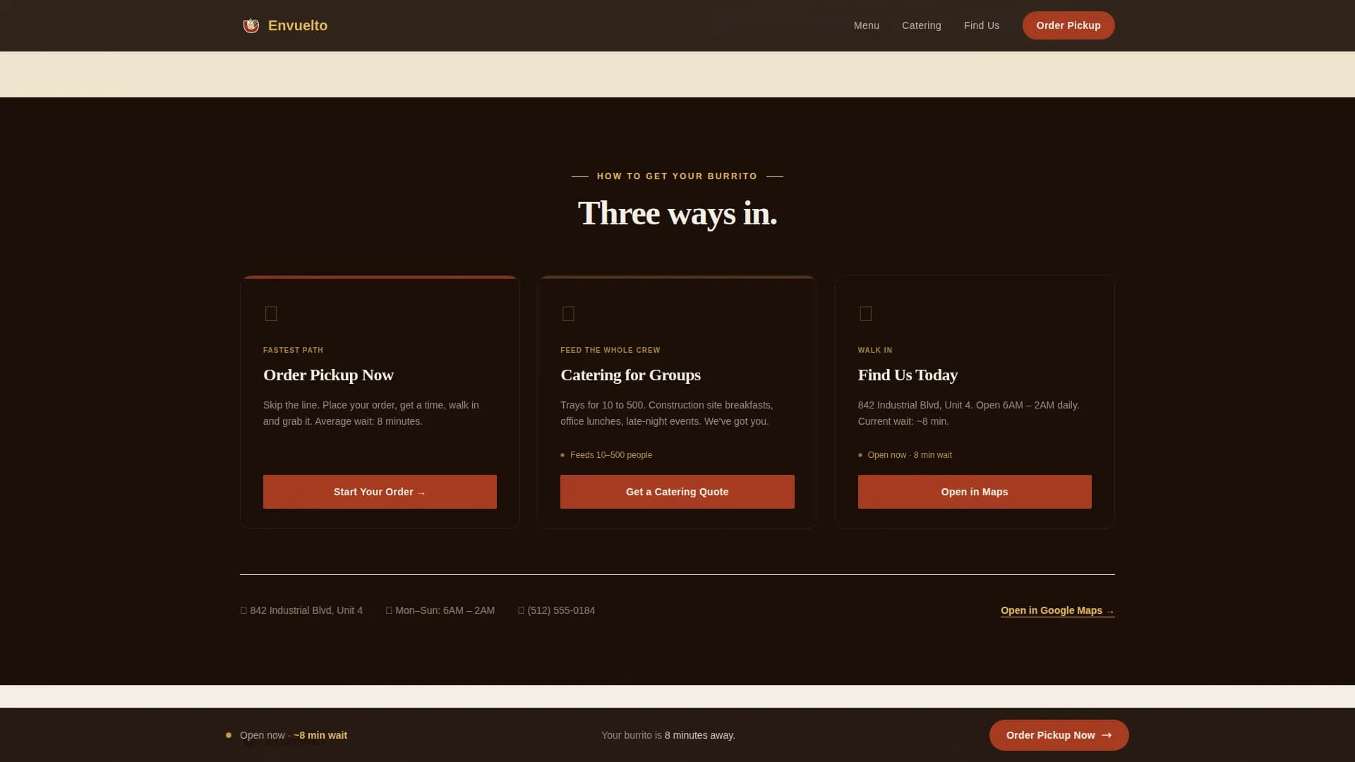 Regional & Specialty Restaurant Professional Website Template