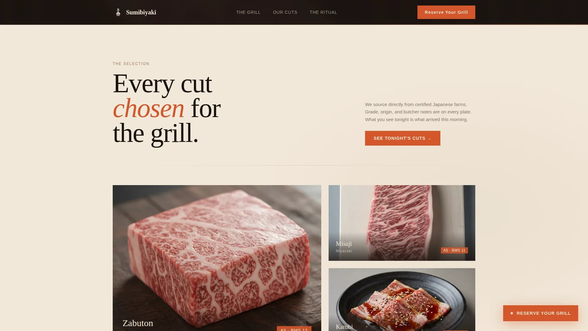 Regional & Specialty Restaurant Appointment Booking Website Template