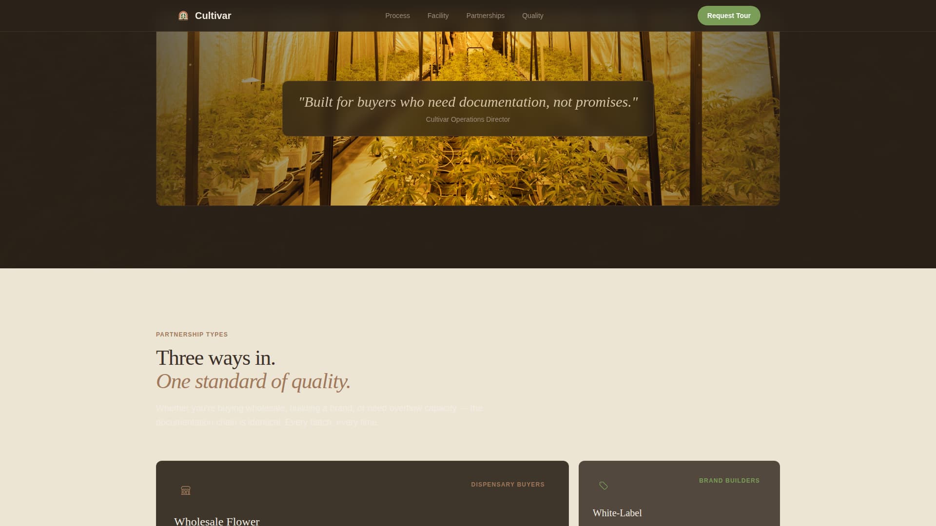 Cannabis Cultivation & Production Professional Website Template