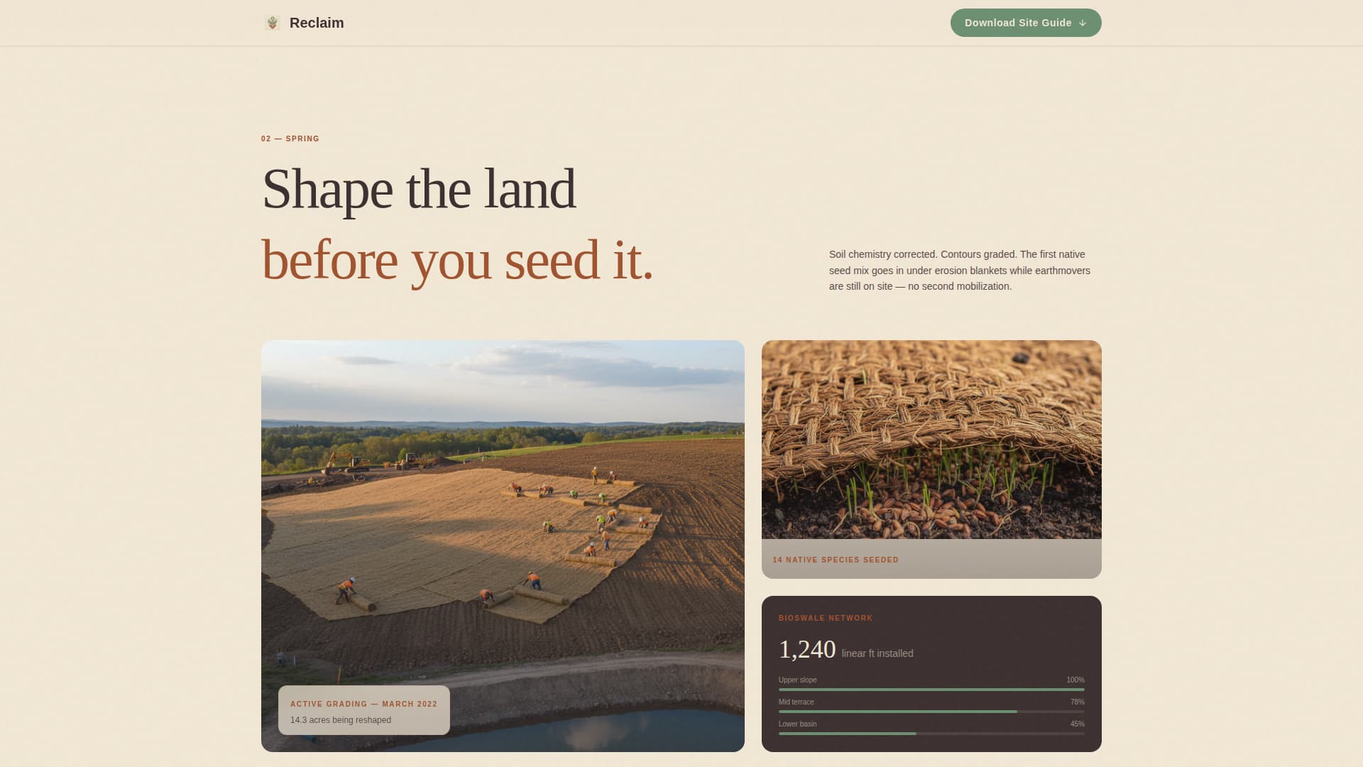 Soil & Water Conservation Professional Website Template