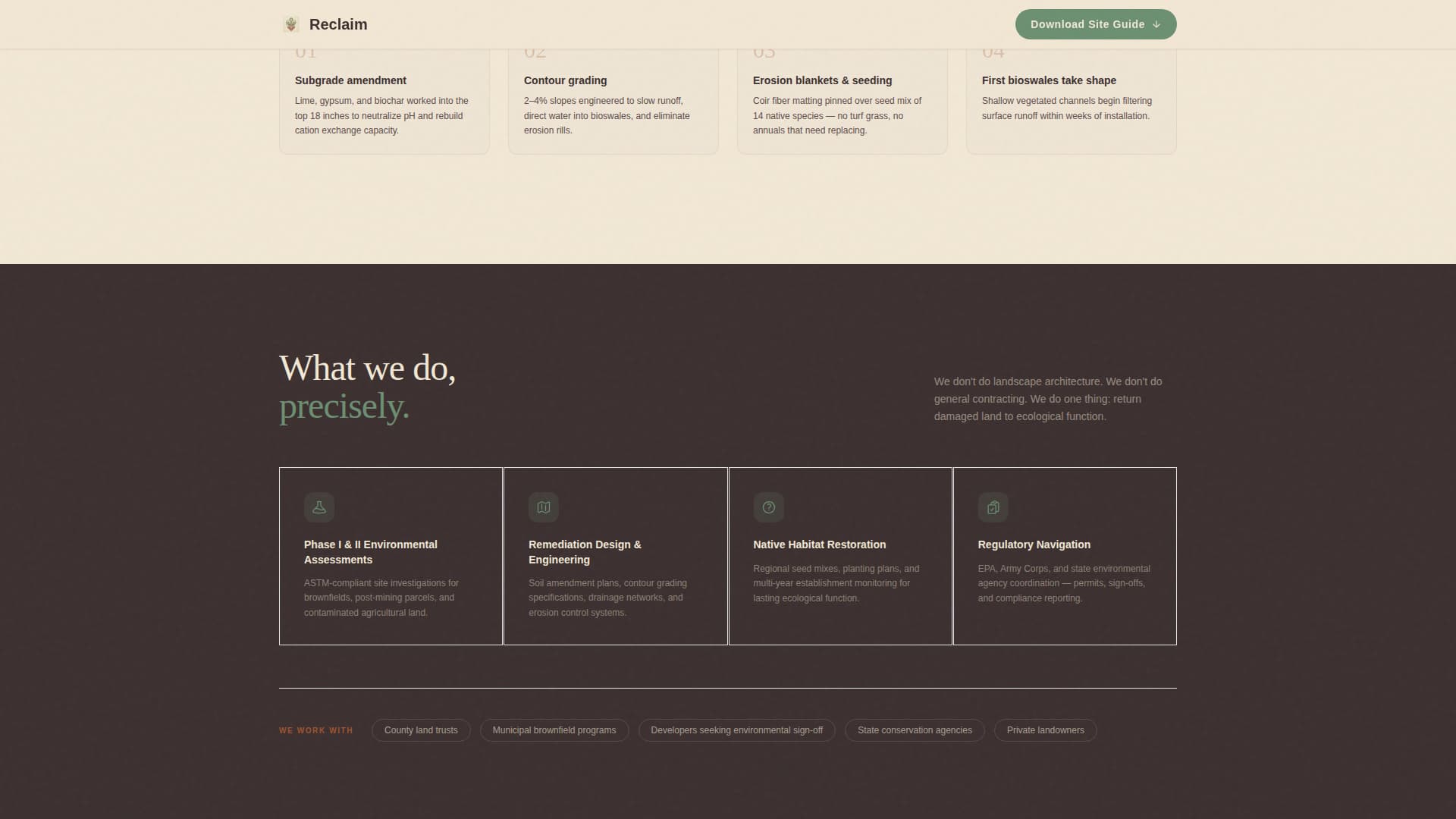Soil & Water Conservation Professional Website Template