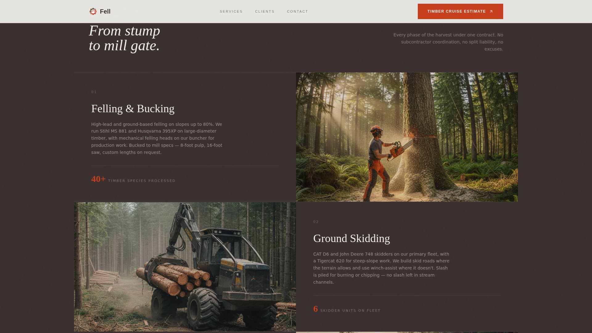 Forestry & Timber Reviews & Social Proof Website Template