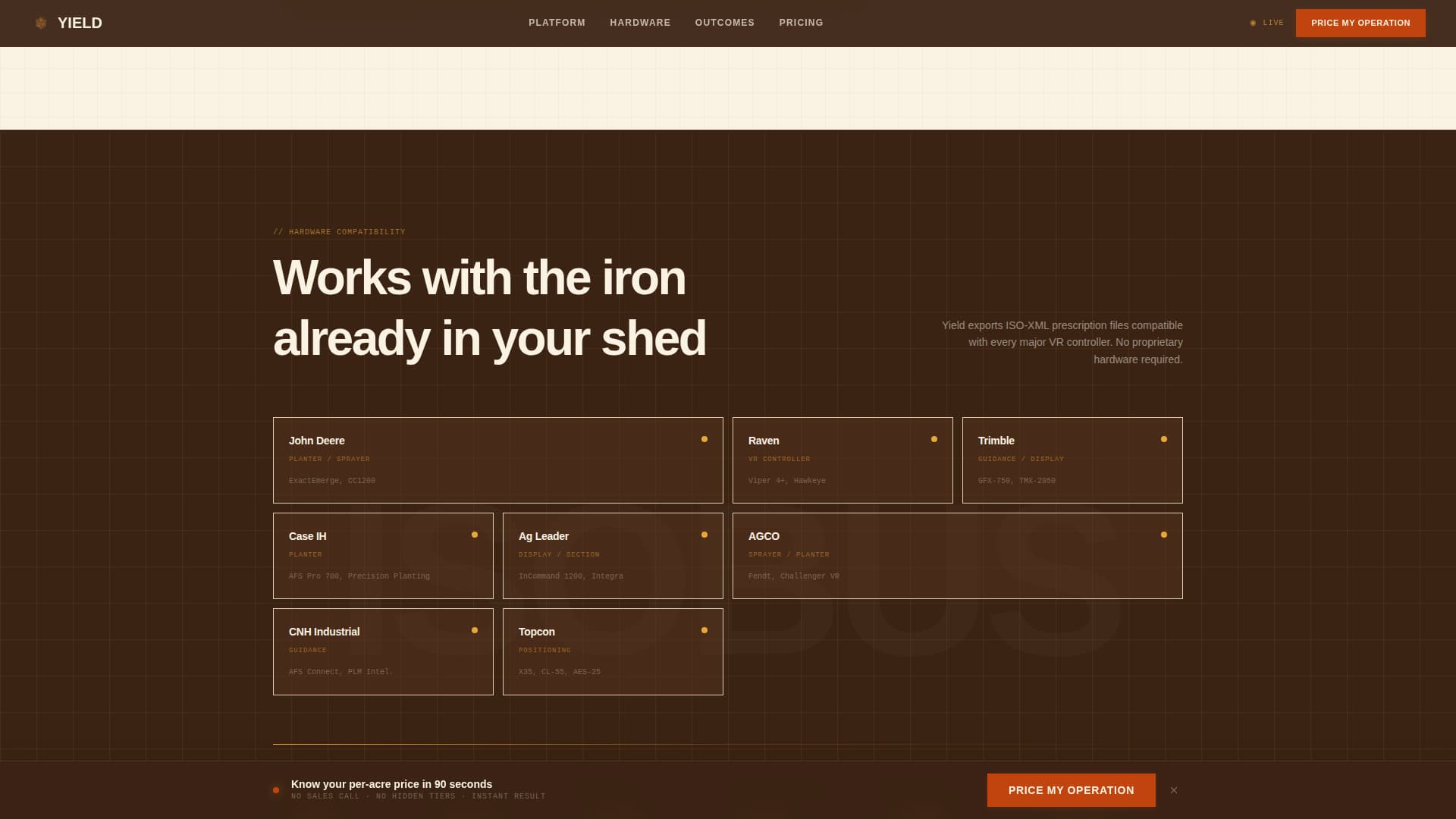 Yield — Authoritative Crop Management Landing Page Template