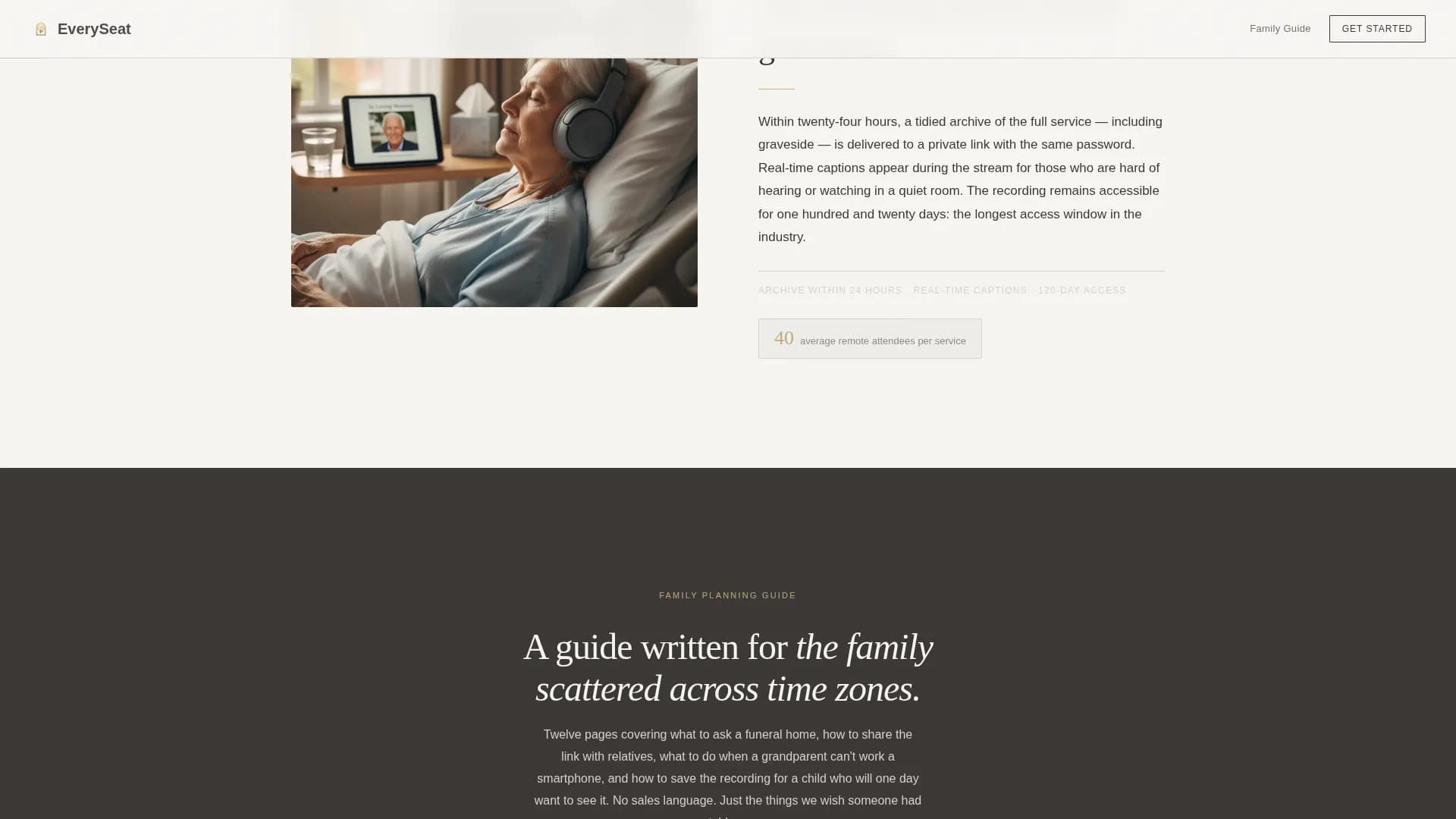 Funeral Services Patient Education Website Template
