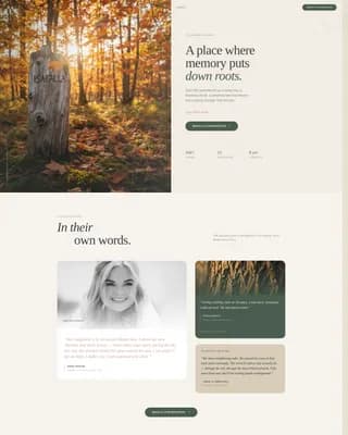 Funeral Services Reviews & Social Proof Website Template