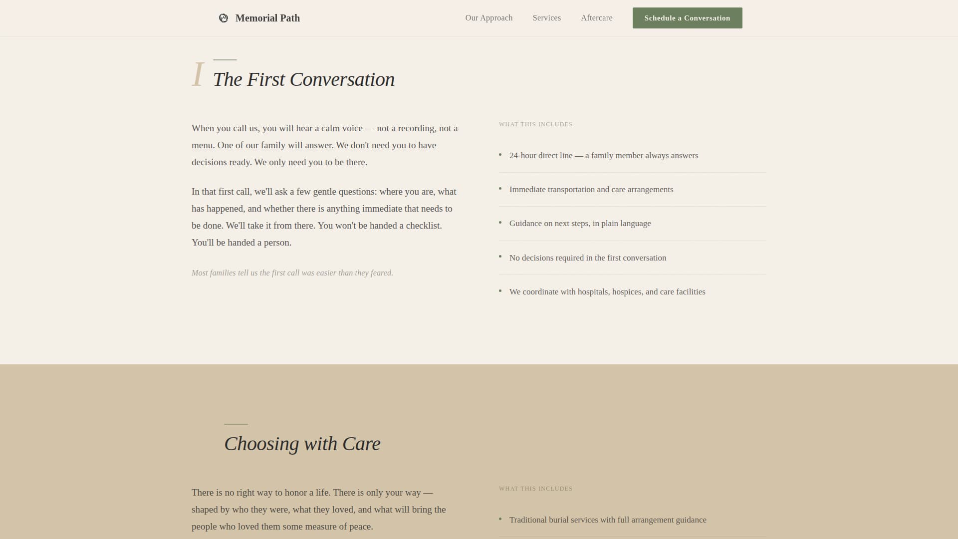 Funeral Home & Booking Website Template