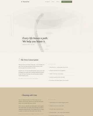 Funeral Home & Booking Website Template
