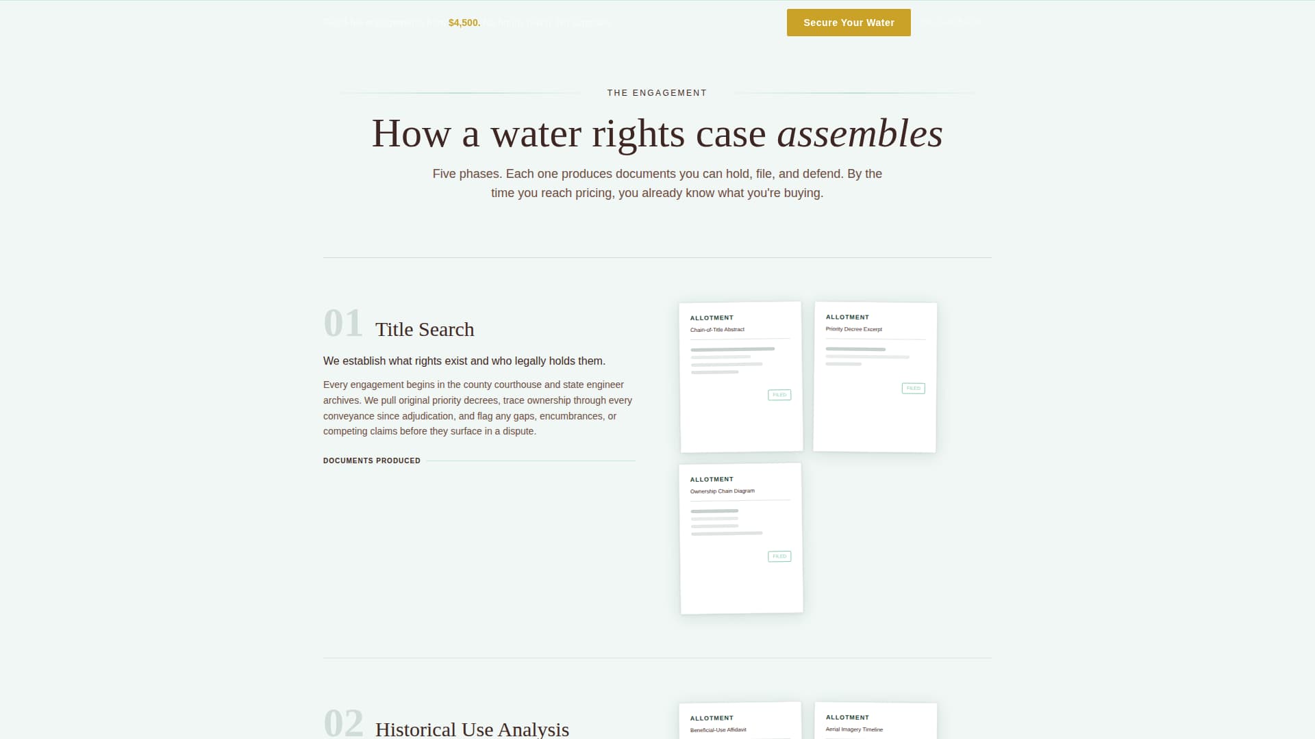 Allotment - Trusted Waterrights Landing Page Template
