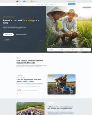 Harvest — Innovative Extension Services Landing Page Template