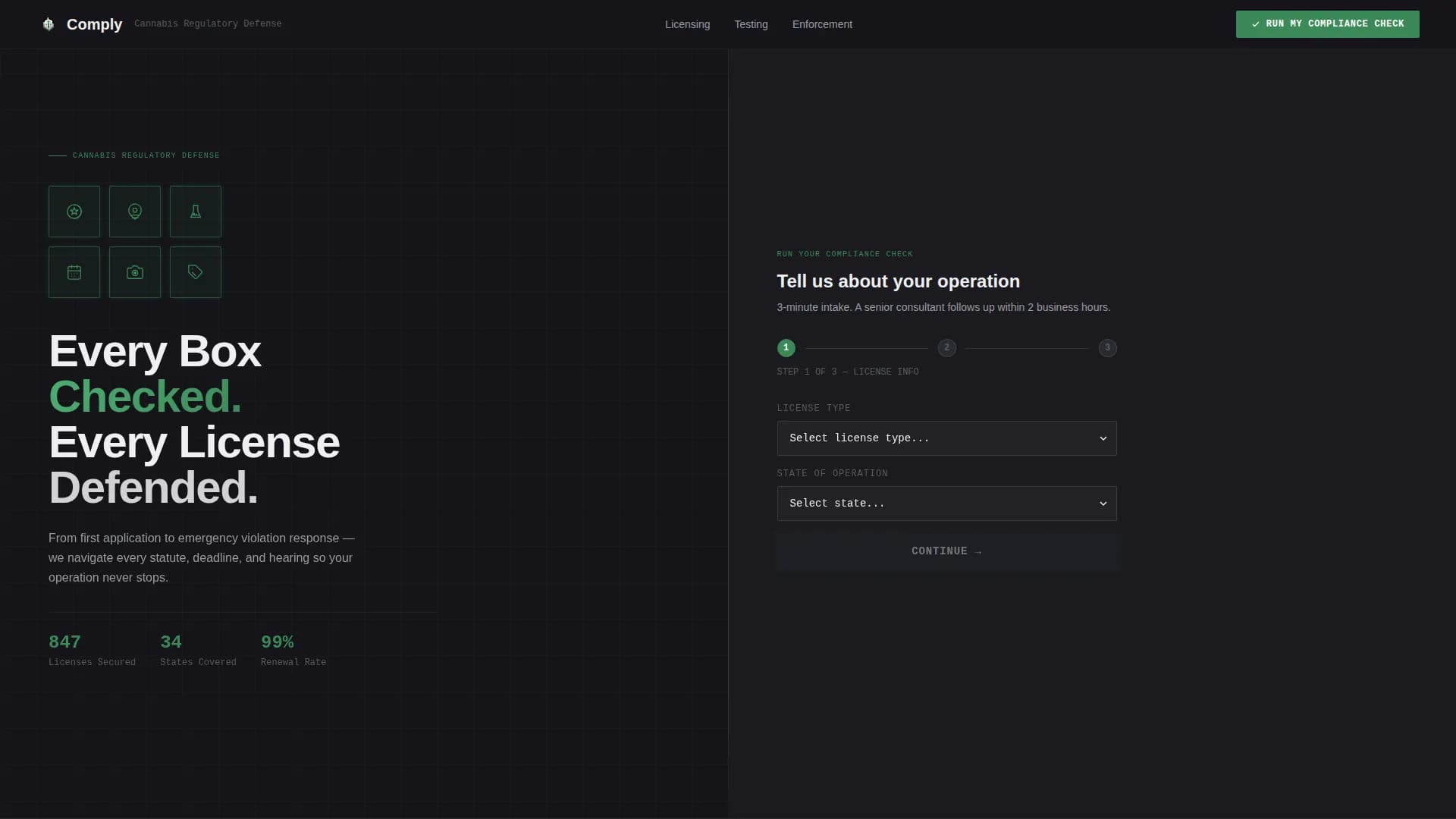 Specialist Regulatory & Licensing Privacy Policy & Terms Website Template
