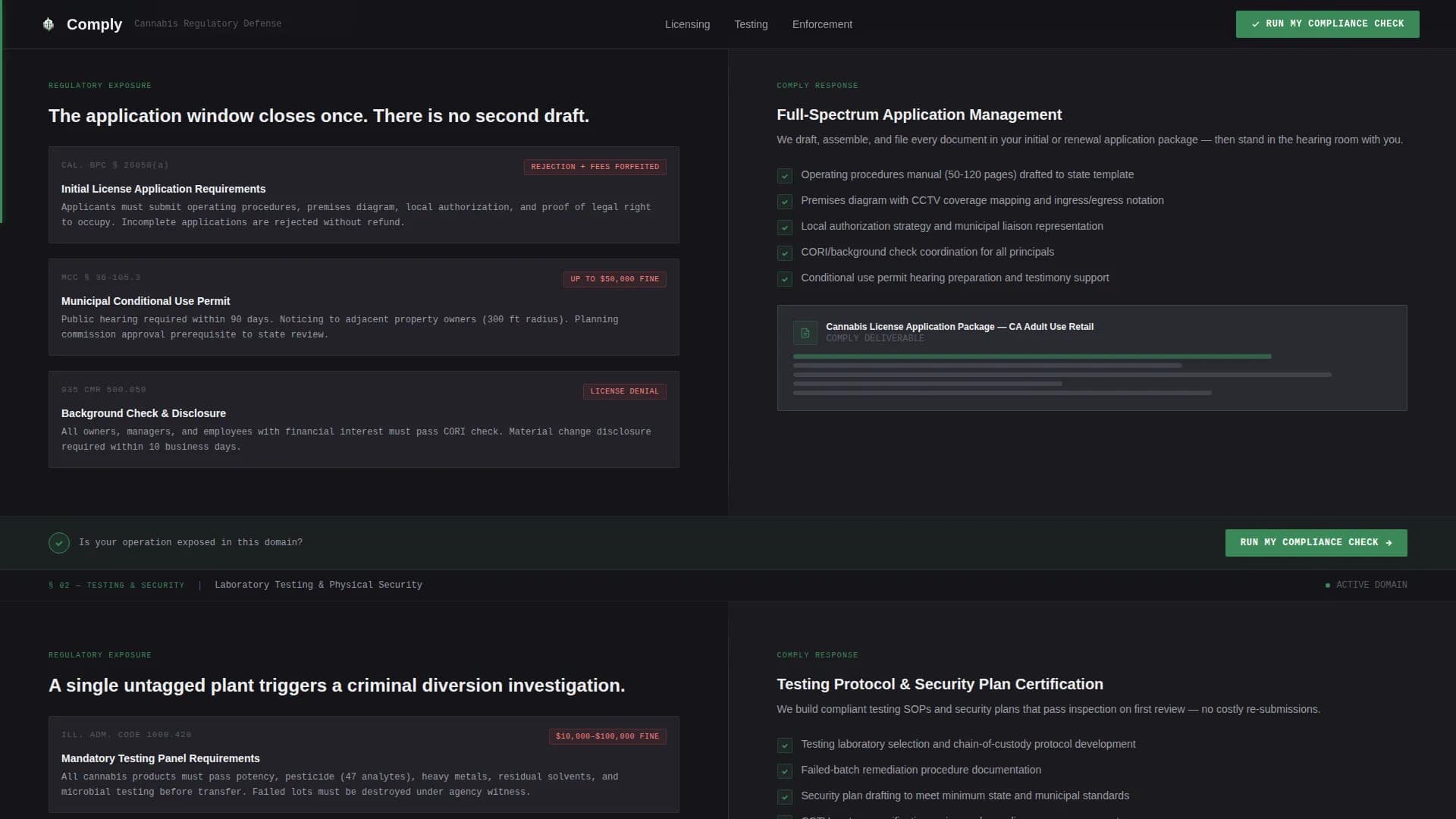 Specialist Regulatory & Licensing Privacy Policy & Terms Website Template