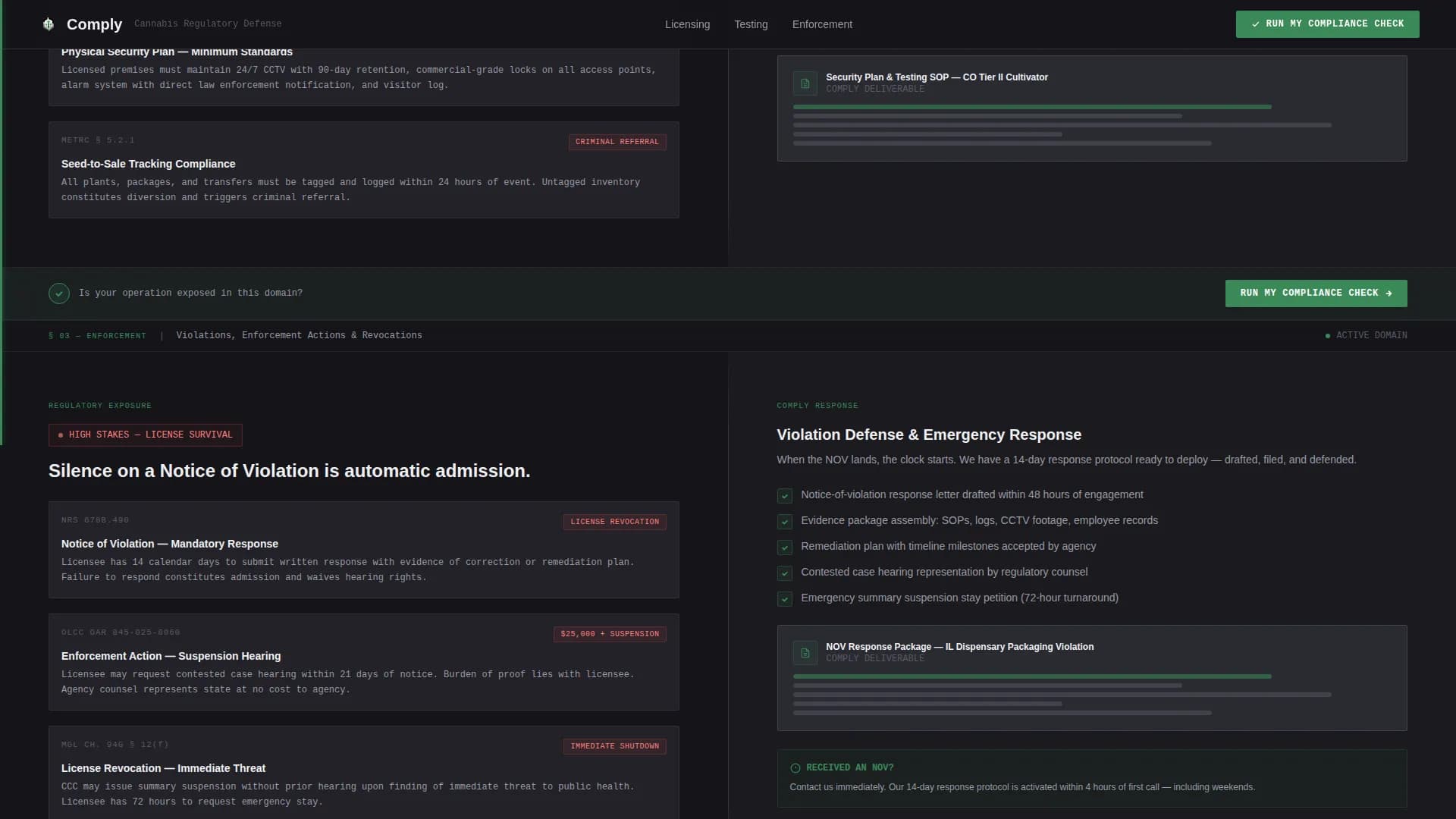 Specialist Regulatory & Licensing Privacy Policy & Terms Website Template