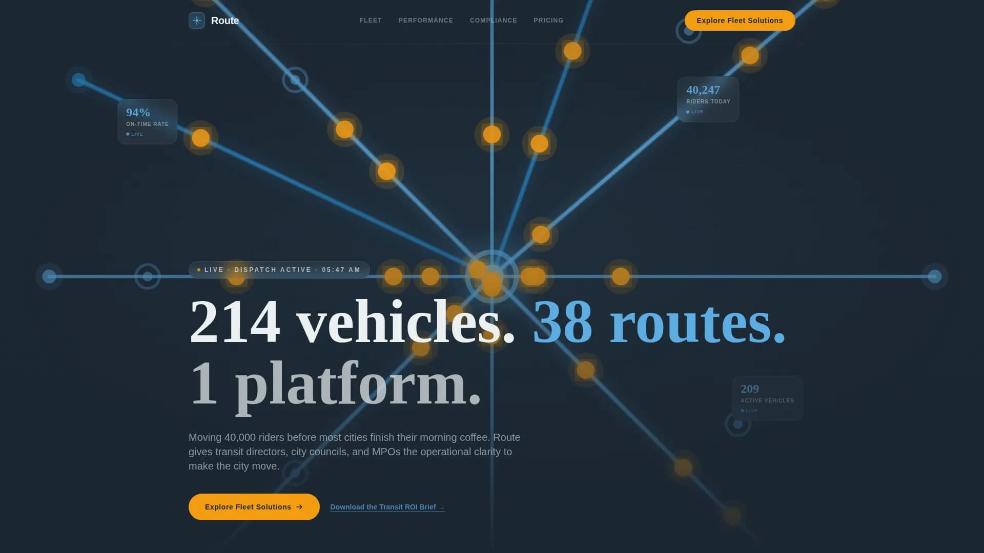 Public Transportation Reviews & Social Proof Website Template