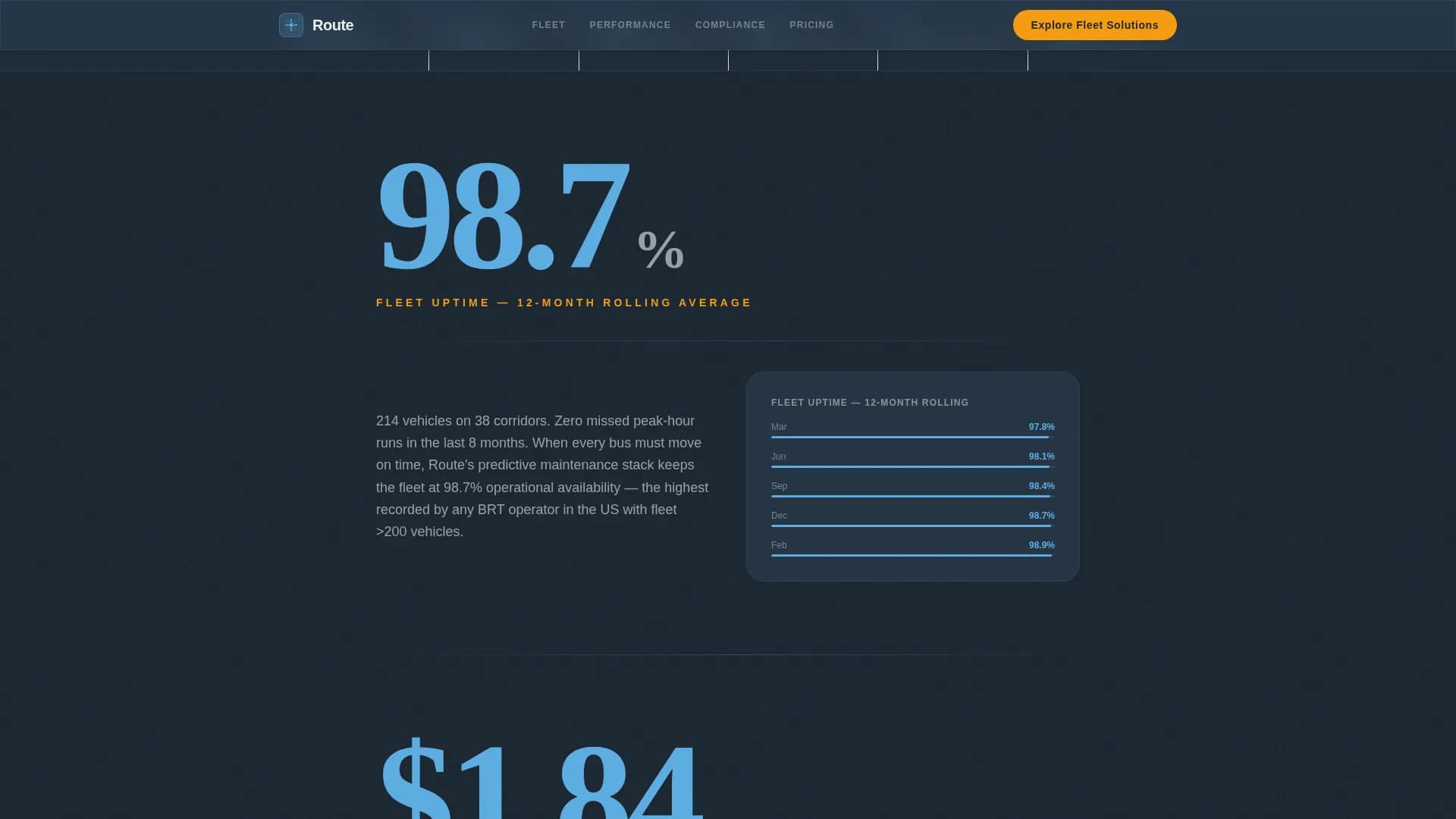 Public Transportation Reviews & Social Proof Website Template