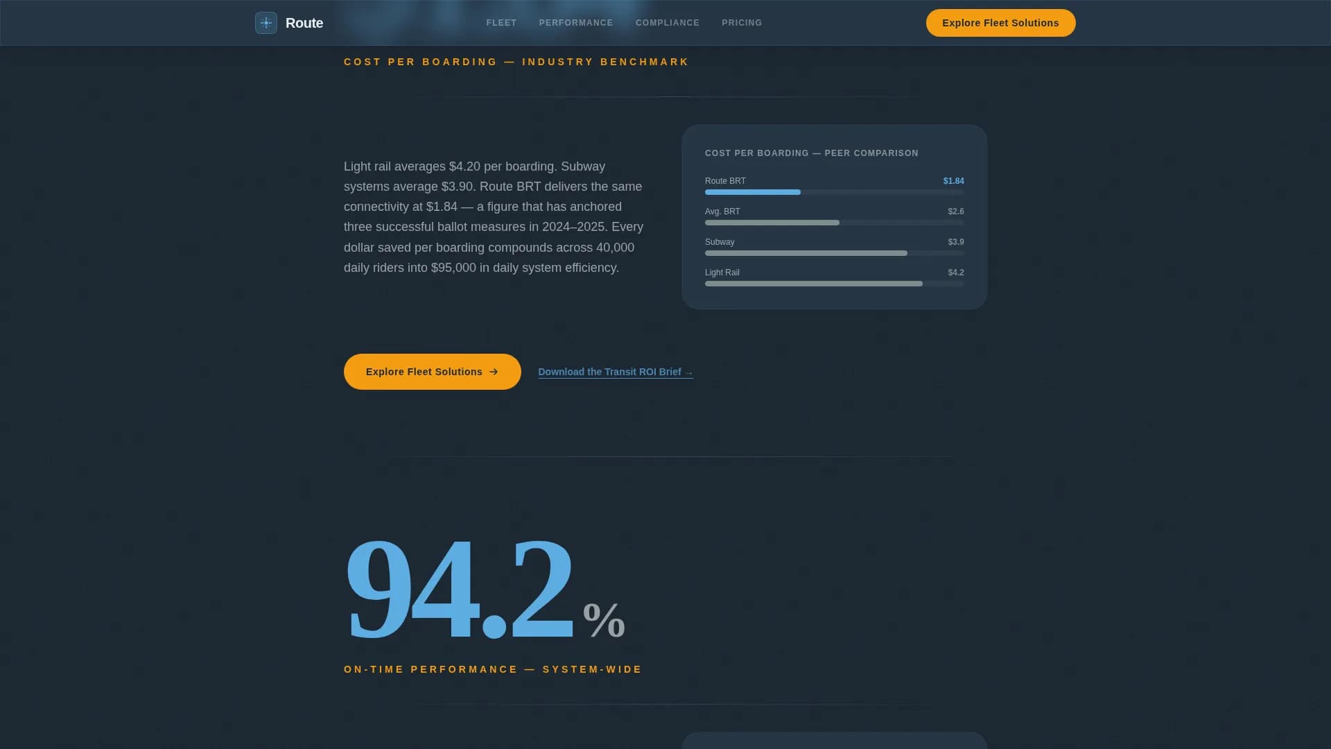 Public Transportation Reviews & Social Proof Website Template