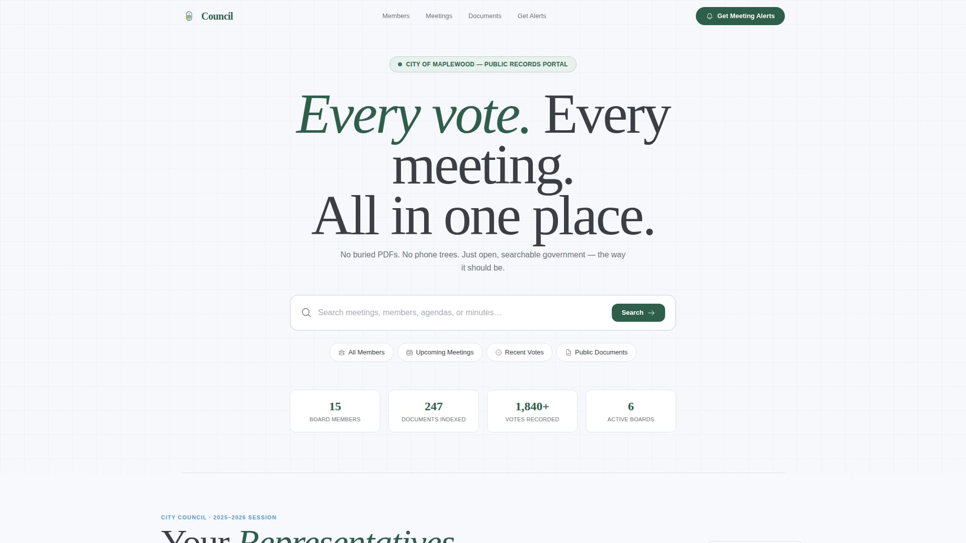 City & Municipal Directory Website Template