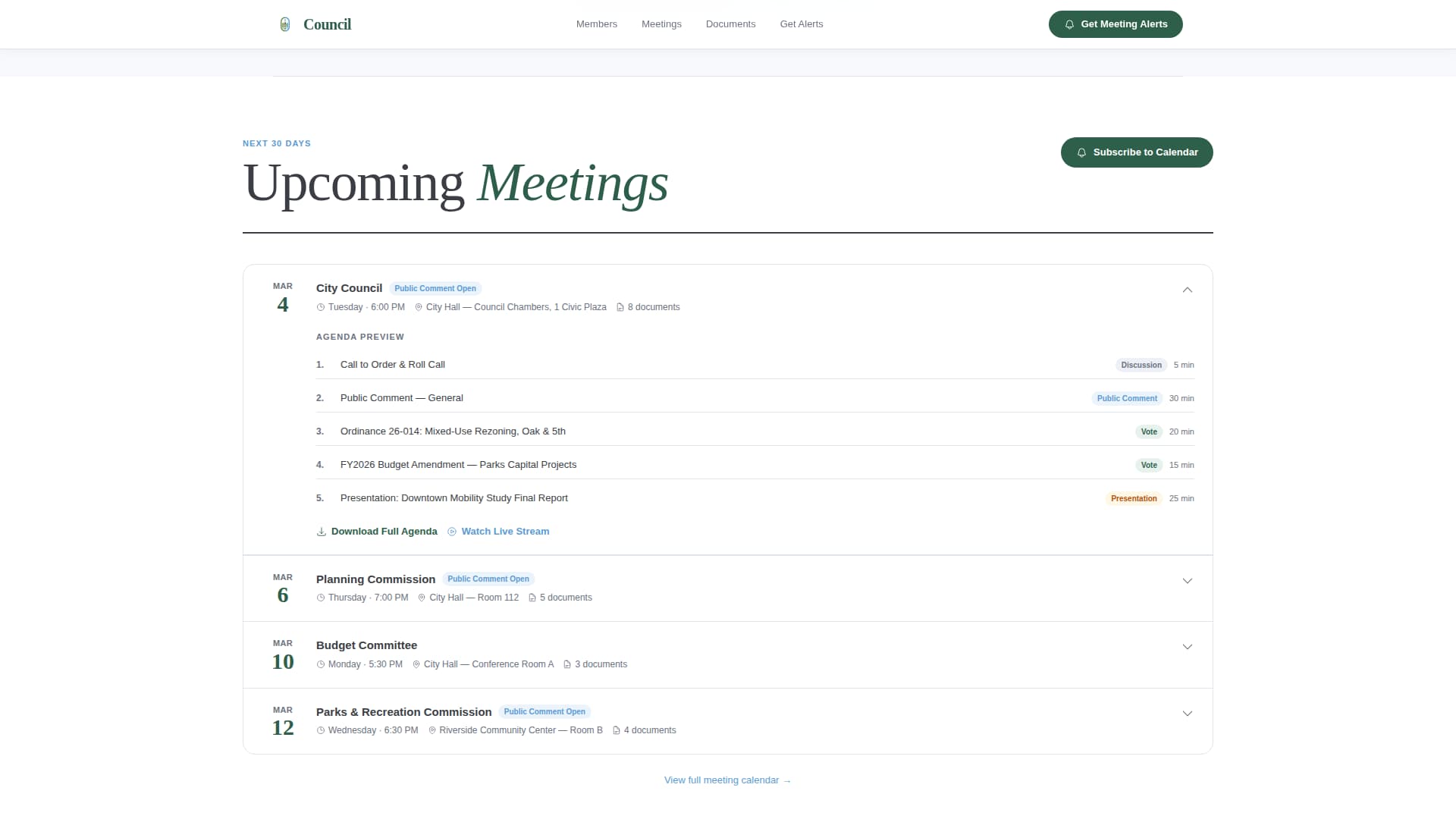 City & Municipal Directory Website Template