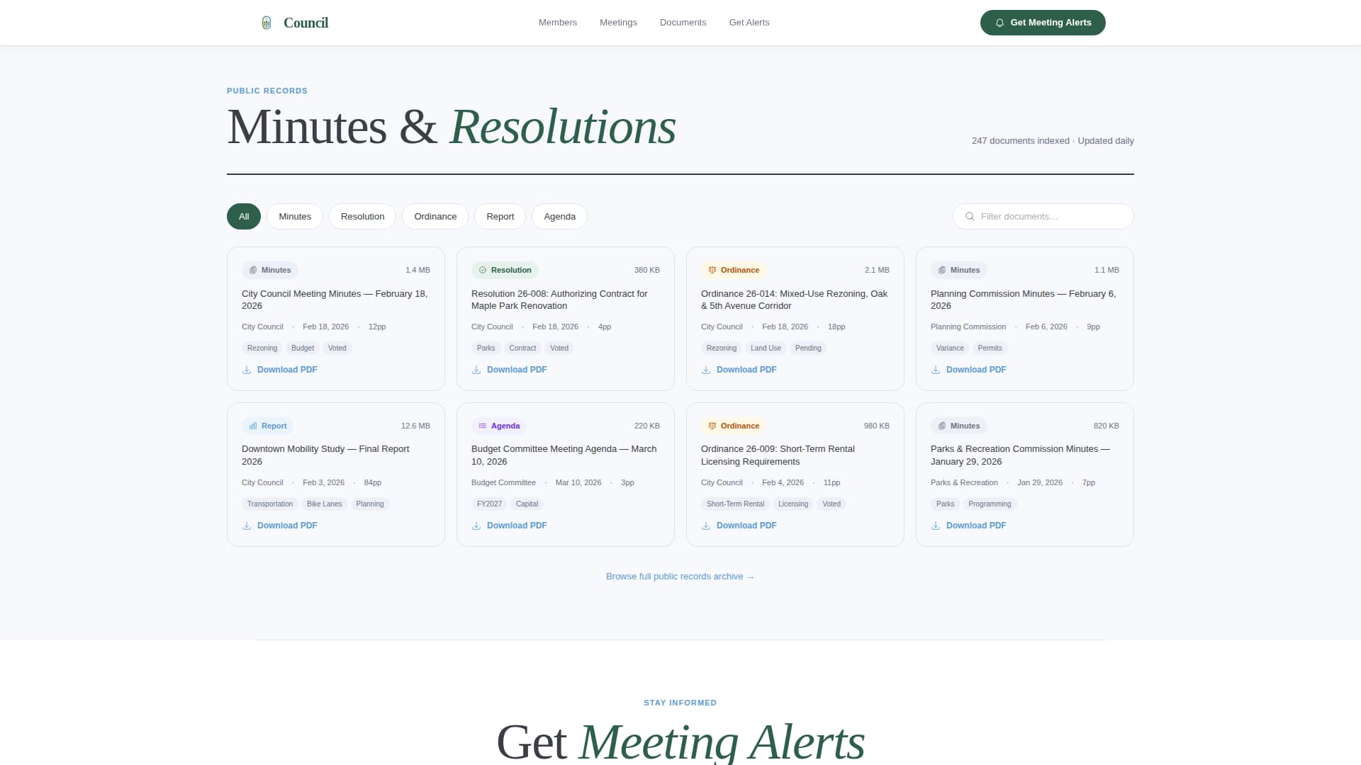 City & Municipal Directory Website Template