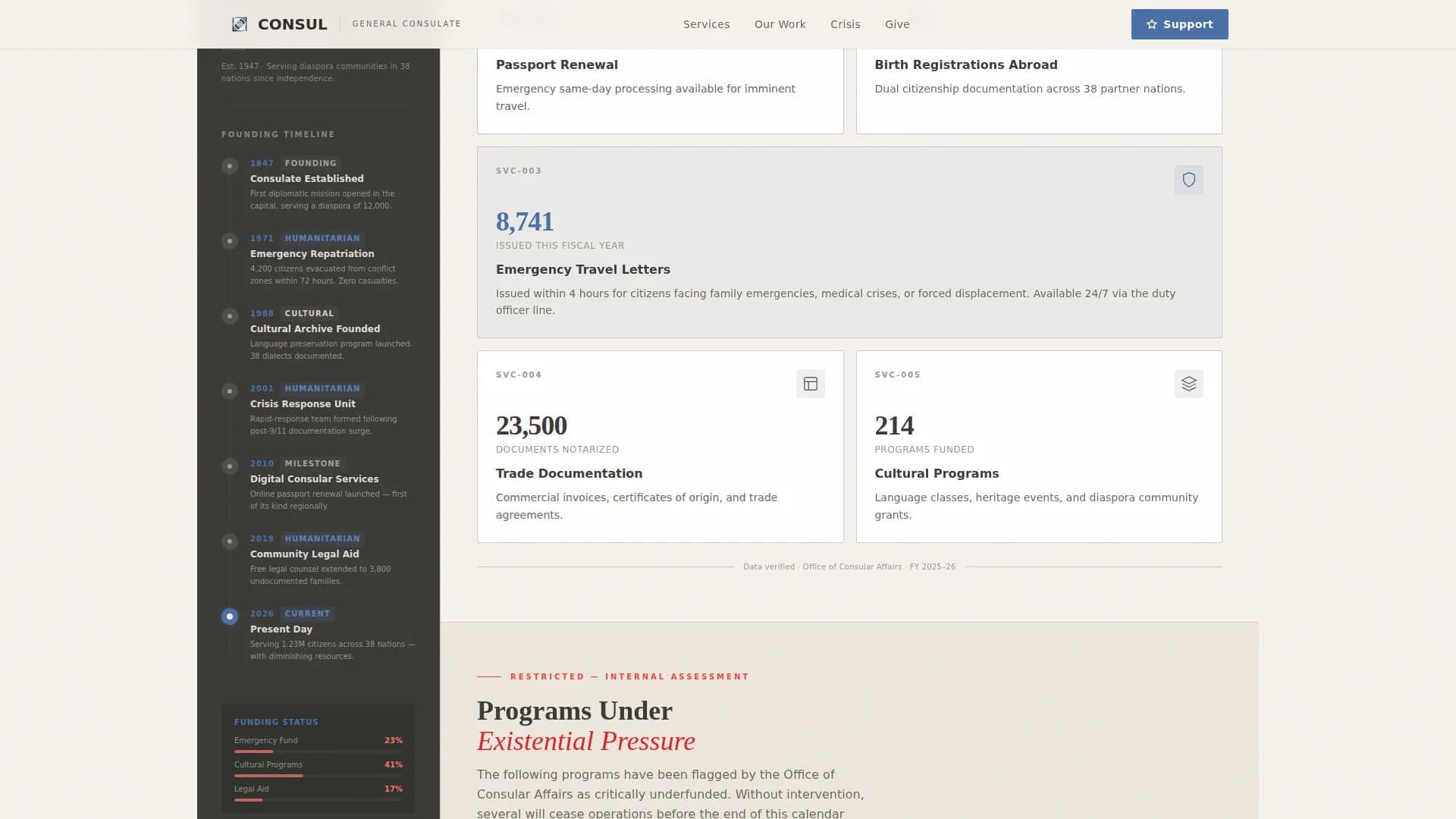 Advanced Embassy & Consulate Professional Website Template