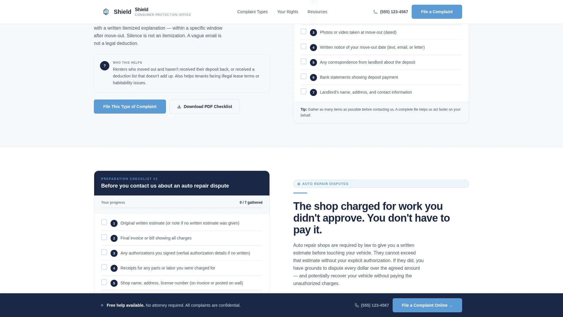 Consumer Protection Government Professional Website Template
