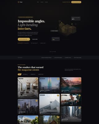 3D Visualization & Rendering Portfolio Website Template
