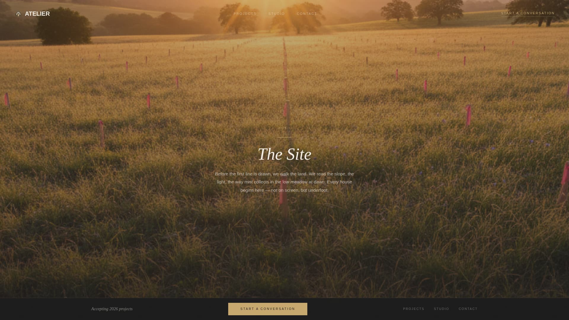 Craftsman Architecture Booking Website Template