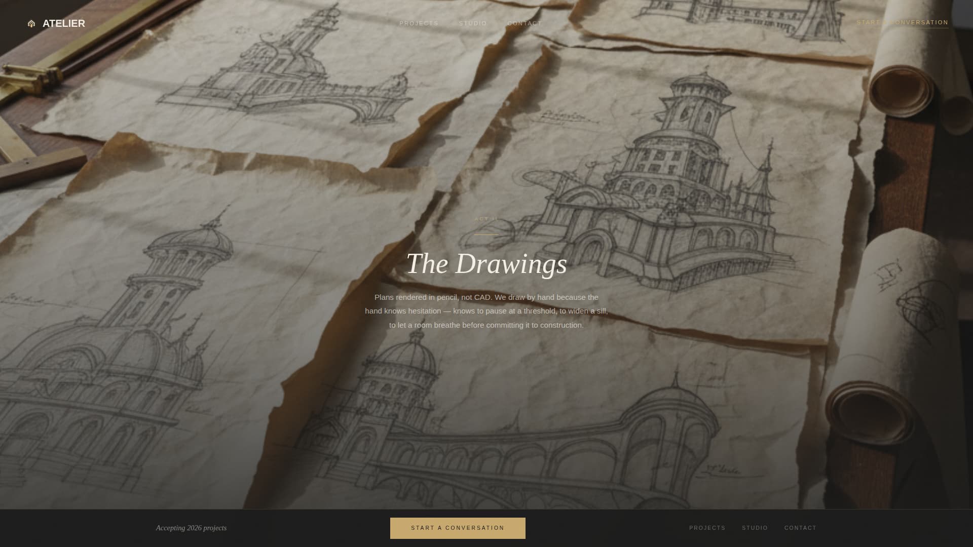 Craftsman Architecture Booking Website Template