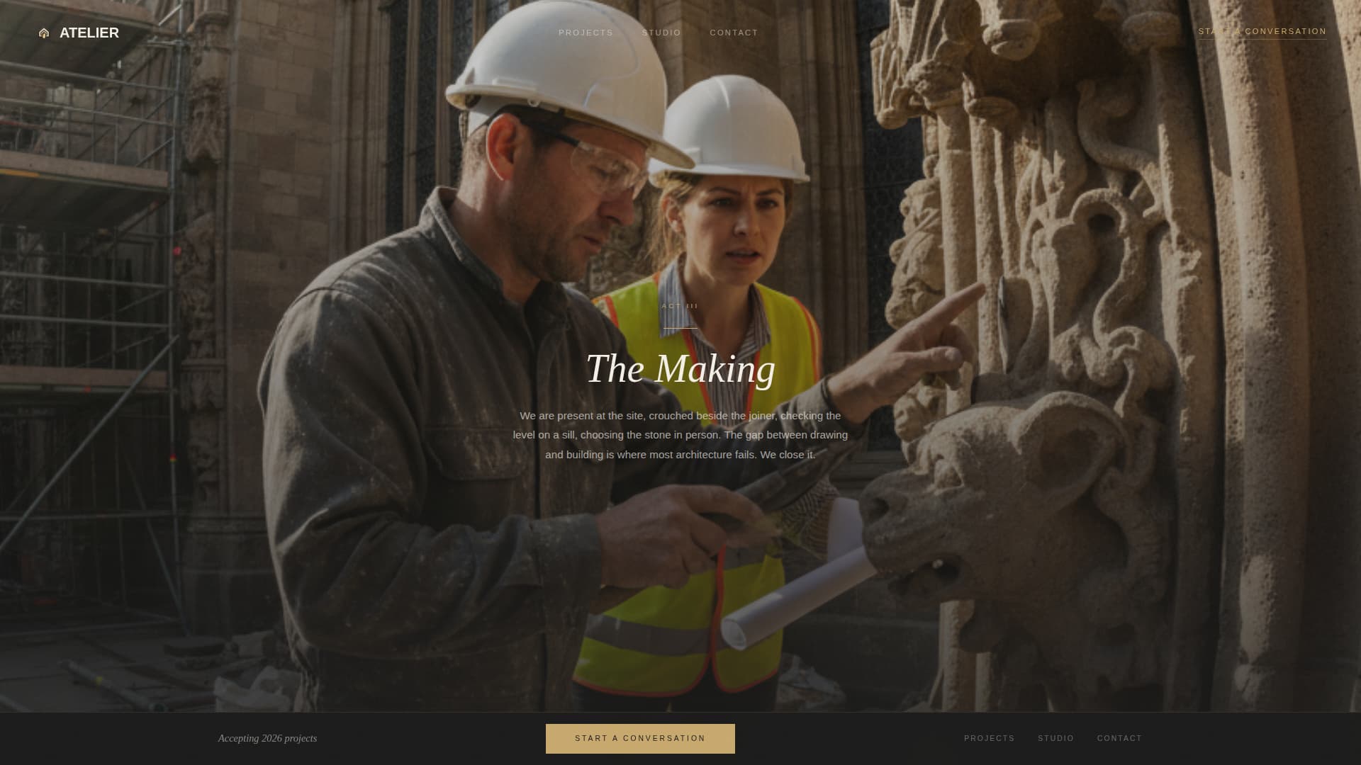 Craftsman Architecture Booking Website Template