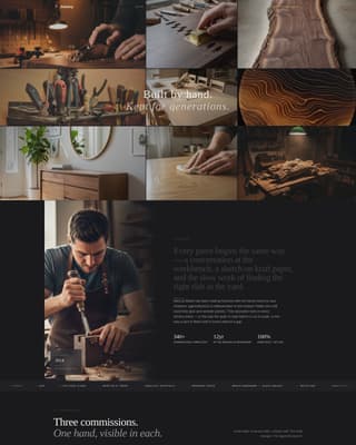 Furniture & Product Design Specialist Professional Website Template