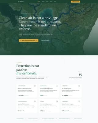 Steward — Committed Environmental Governance Landing Page Template