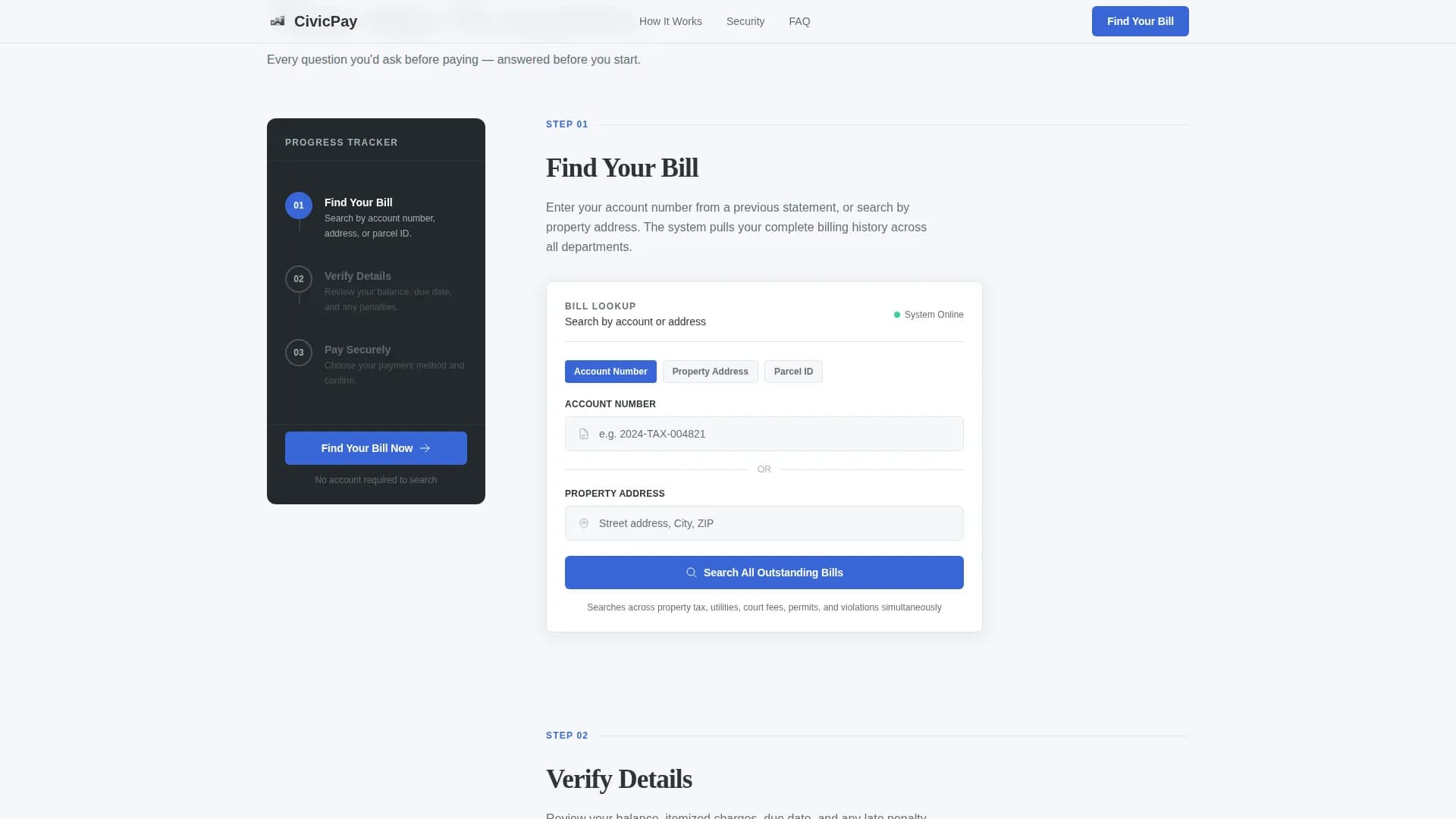 Digital Government Specialist Professional Website Template