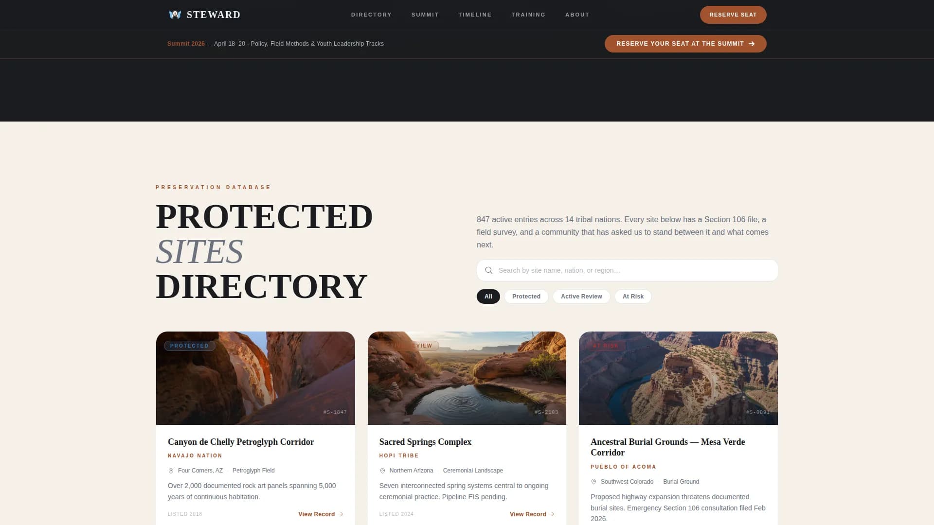 Historic Preservation Government Directory Website Template