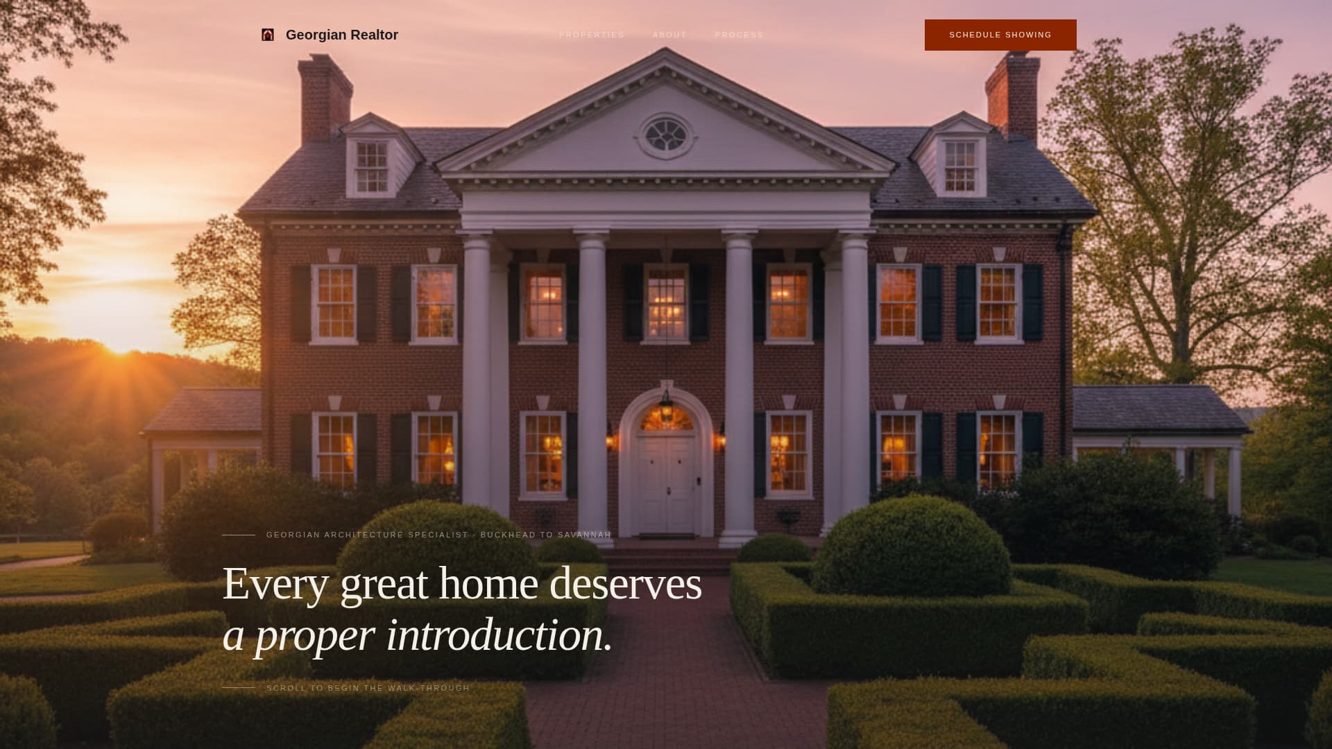 Georgian Architecture Specialist Booking Website Template