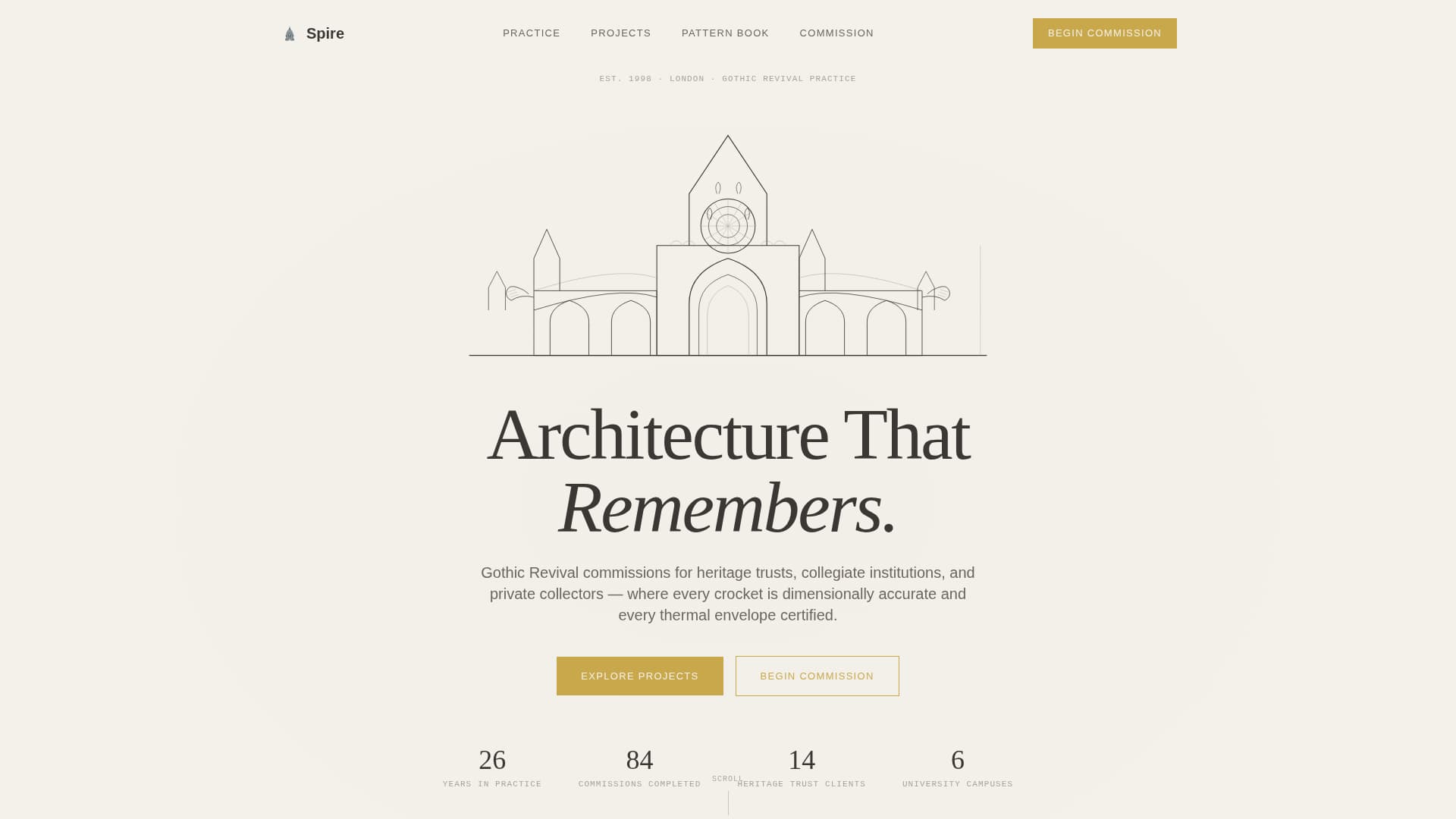 Gothic Revival Architecture Advanced Booking Website Template