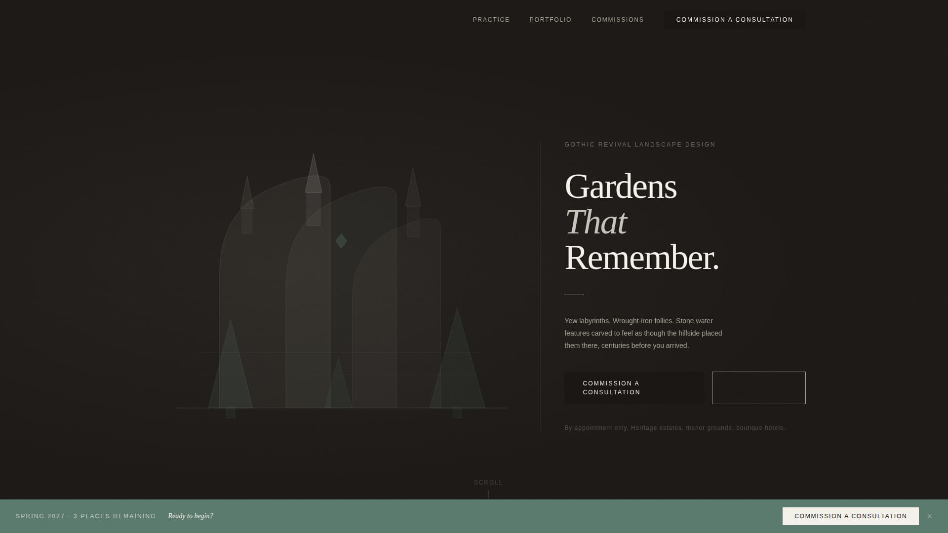 Gothic Revival Architecture Specialist Booking Website Template