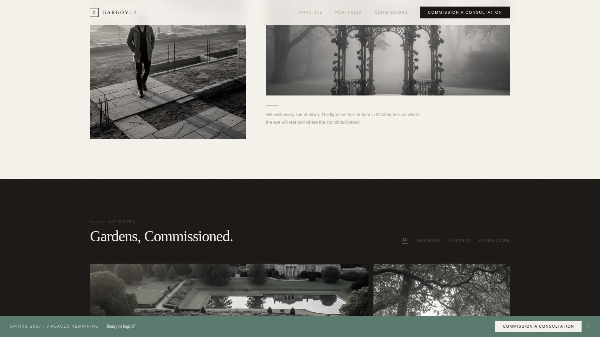Gothic Revival Architecture Specialist Booking Website Template