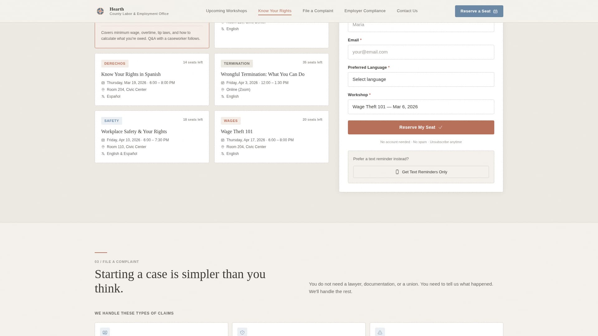 Labor & Employment Government FAQ Website Template