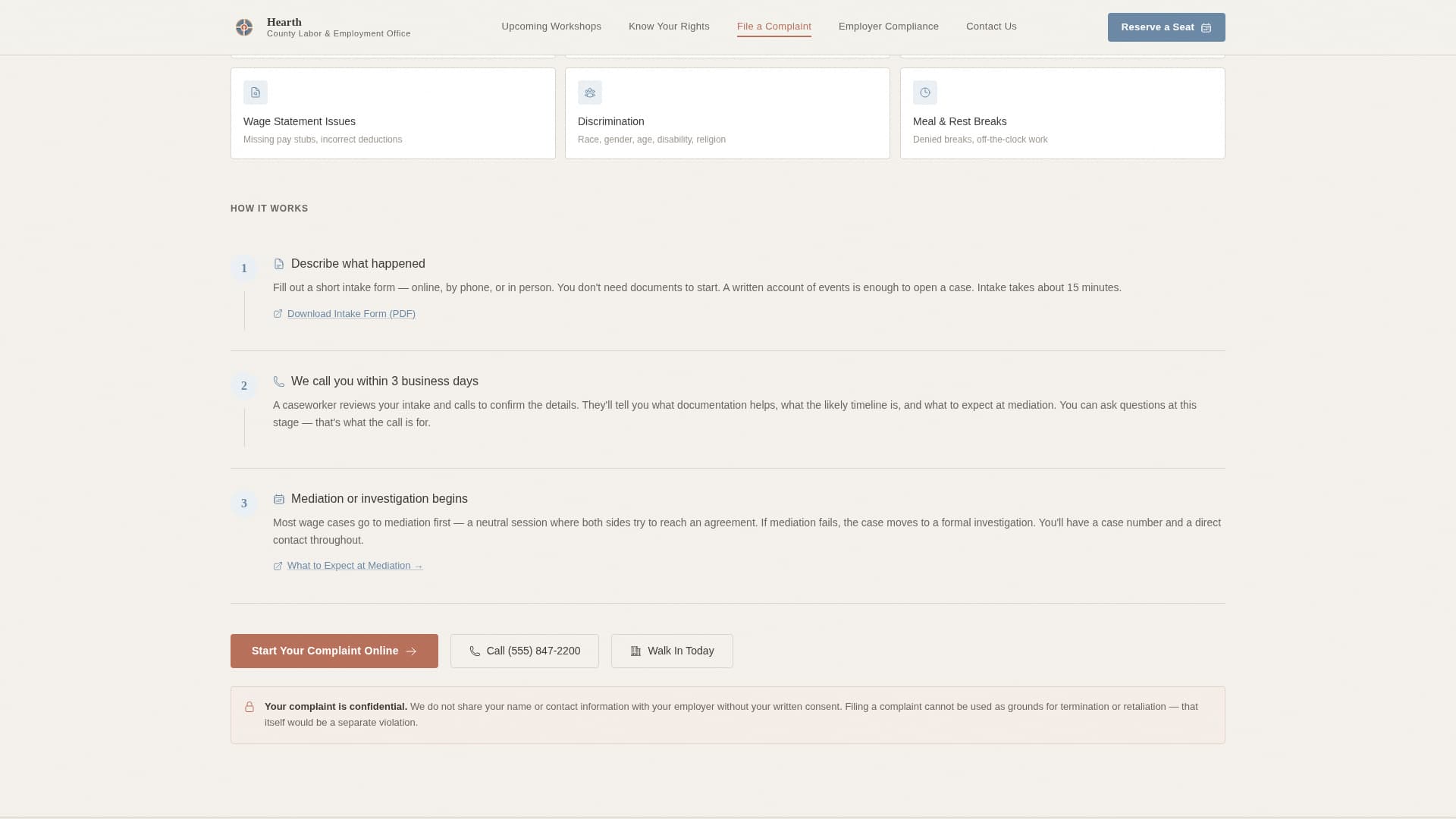 Labor & Employment Government FAQ Website Template