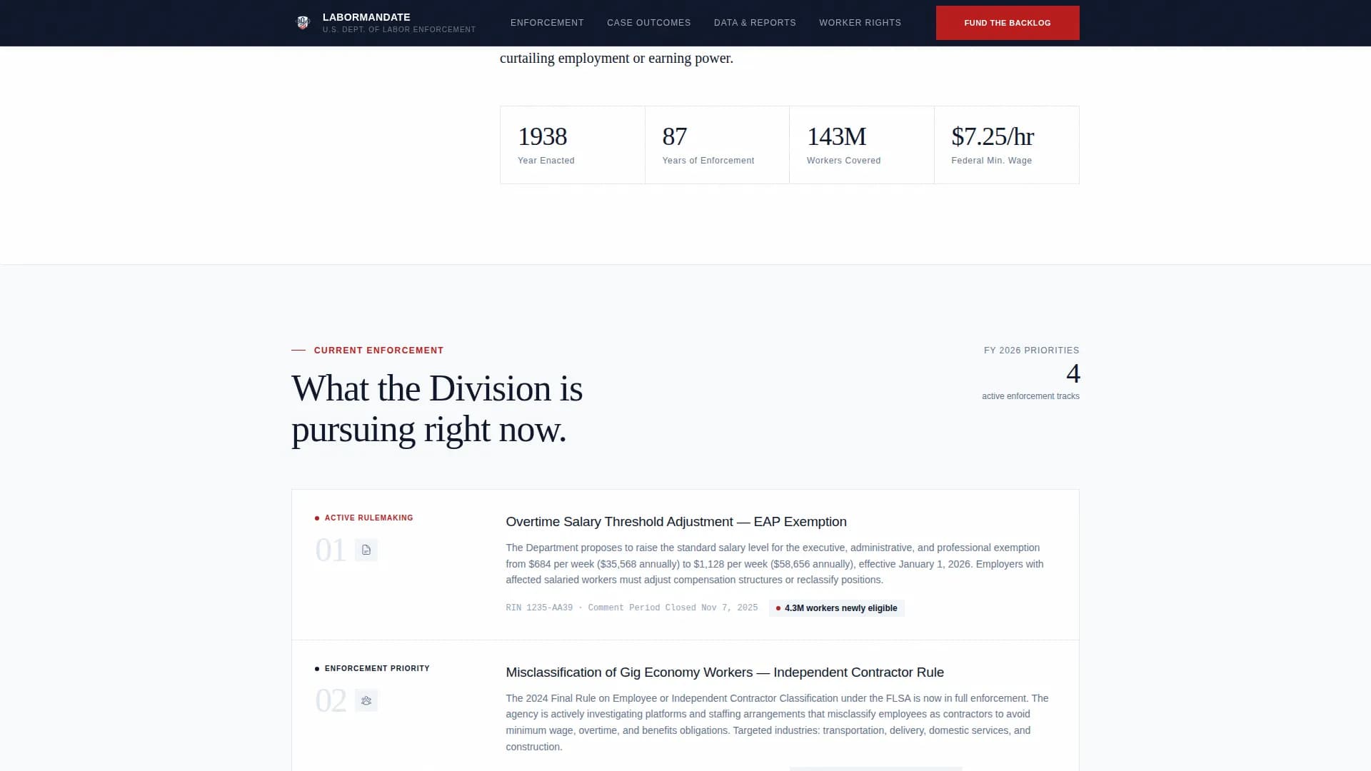 Labor & Employment Government Professional Website Template