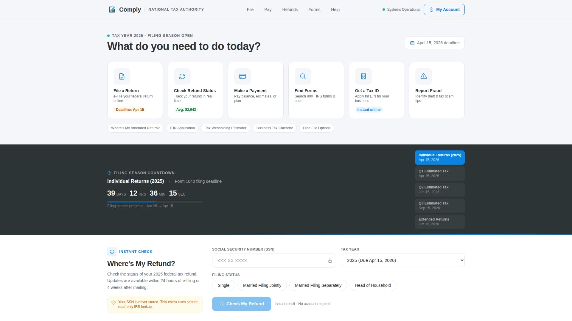 Revenue & Tax Authority Professional Website Template