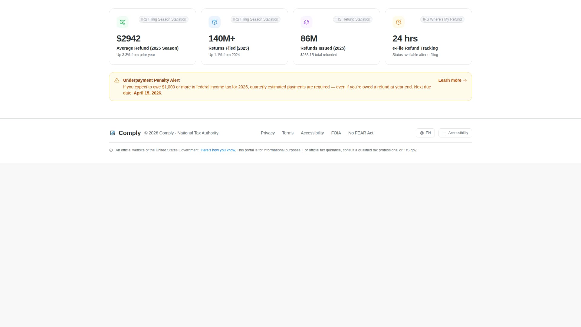 Revenue & Tax Authority Professional Website Template