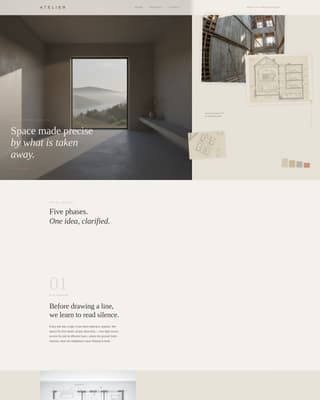 Minimalist Architecture Booking Website Template