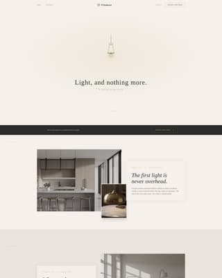 Filament — Radiant Smart Lighting Landing Page Template