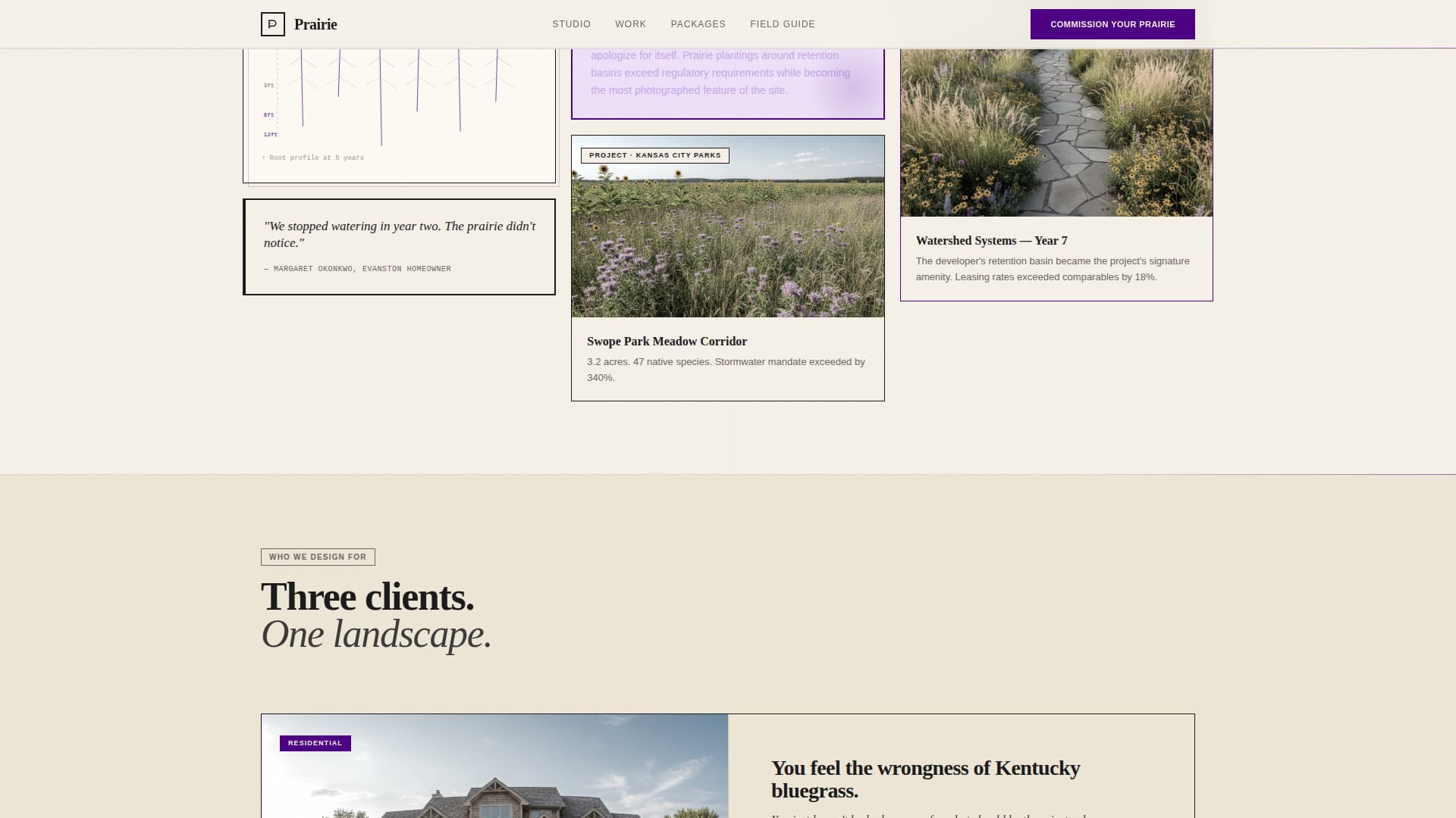 Prairie Style Architecture Pricing Website Template
